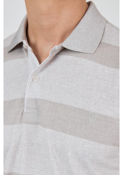 Kısa Kol Desenli Pike Polo Yaka Cepsiz Slim Fit Tişört 1011250128 fırsatları