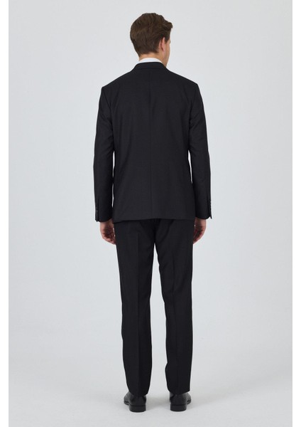 Düz Filafil Mono Yaka Tam Astar 6 Drop Comfort Fit Takım Elbise 1001250170