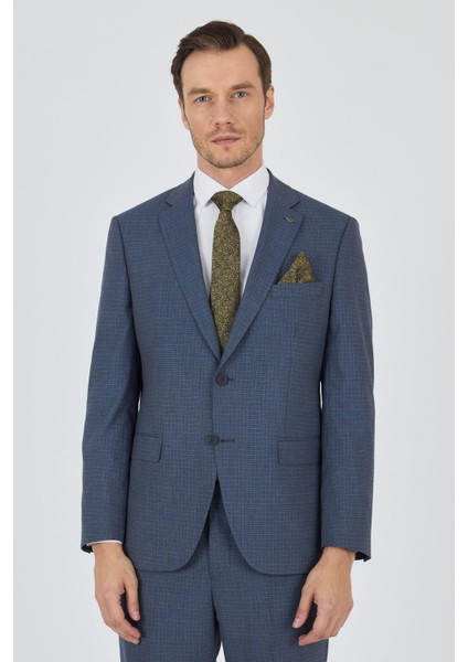 Mavi Mono Yaka Esnek 6 Drop Comfort Fit Classic Takım Elbise 1001250104