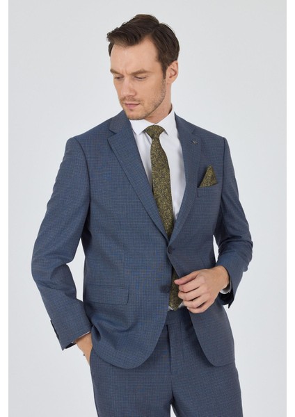 Mavi Mono Yaka Esnek 6 Drop Comfort Fit Classic Takım Elbise 1001250104