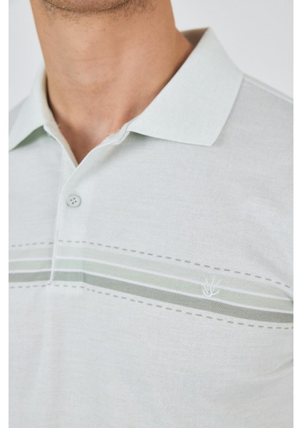 Kısa Kol Baskılı Pike Polo Yaka Cepsiz Slim Fit Tişört 1011250168 fırsatları