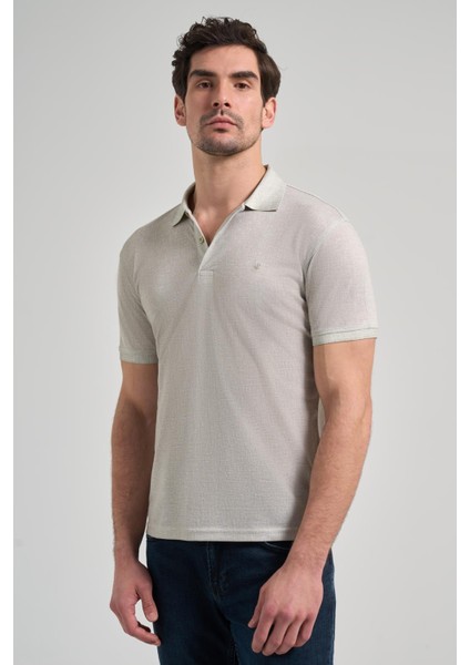 Açık Yeşil Kısa Kol Baskılı Pike Polo Yaka Cepsiz Esnek Casual Slim Fit Tişört 1011250151 modelleri