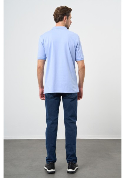 Koyu Mavi Kısa Kol Düz Pike Polo Yaka Casual Comfort Fit Tişört 1011240195 indirimleri