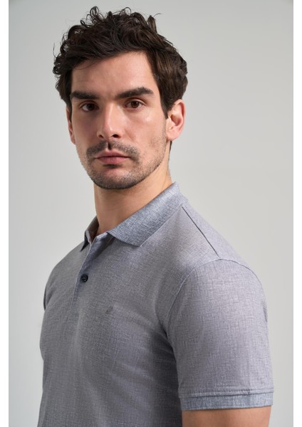 Füme Kısa Kol Baskılı Pike Polo Yaka Cepsiz Esnek Casual Slim Fit Tişört 1011250151 fırsatları