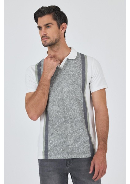 Kısa Kol Baskılı Suprem Italyan Yaka Cepsiz Slim Fit Tişört 1011250123 fiyatları