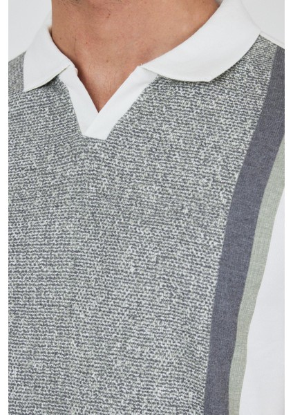 Kısa Kol Baskılı Suprem Italyan Yaka Cepsiz Slim Fit Tişört 1011250123 fırsatları