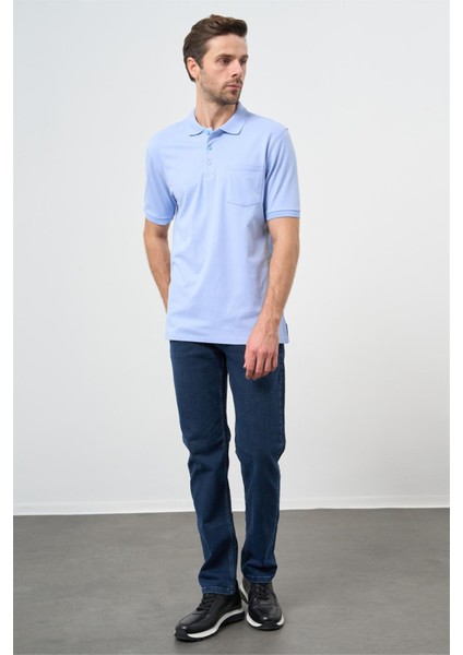 Koyu Mavi Kısa Kol Düz Pike Polo Yaka Casual Comfort Fit Tişört 1011240195 fiyatları