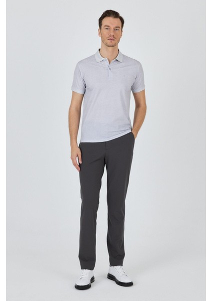 Gri Kısa Kol Baskılı Pike Polo Yaka Cepsiz Esnek Casual Slim Fit Tişört 1011250153 fiyatları