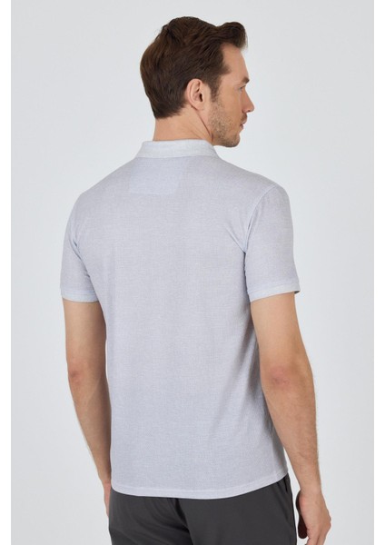 Gri Kısa Kol Baskılı Pike Polo Yaka Cepsiz Esnek Casual Slim Fit Tişört 1011250153 indirimleri