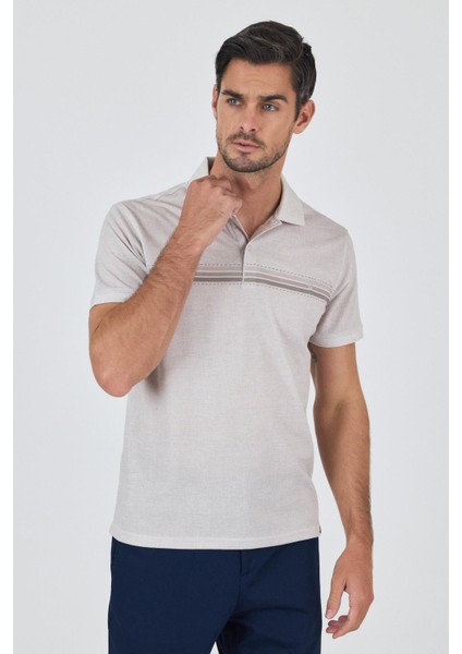 Kısa Kol Baskılı Pike Polo Yaka Cepsiz Slim Fit Tişört 1011250168 modelleri
