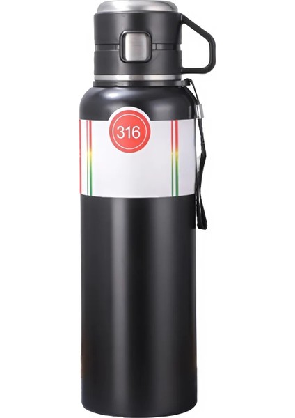 Paslanmaz Çelik 1 Litre 10 Saat Sıcak Soğuk Tutan Bardaklı Bitki Hazneli Çay Kahve Su Termosu - FC938