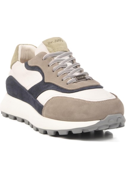 XS2742 Gri-Beyaz Hakiki Deri Erkek Sneaker Dr.jells