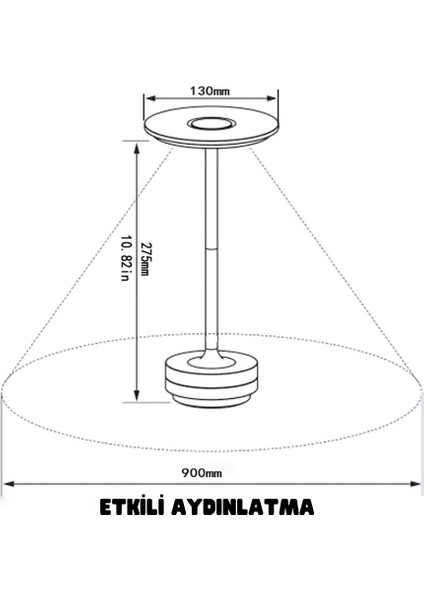 Kablosuz LED Masa Lambası – Alüminyum Gövde, Dokunmatik Kontrol, 3 Renkli Işık, 2600MAH Şarjlı,6-8 Saat Kullanım, Modern Tasarım, Restoran ve Ev Için Atmosfer Aydınlatması