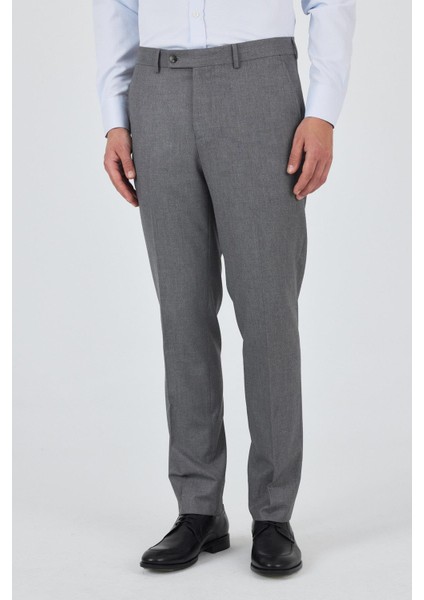 Gri Esnek Yandan Cepli Comfort Fit Classic Pantolon 1003250154
