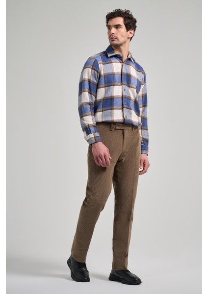 Koyu Bej Pamuklu Yandan Cepli Comfort Fit Kadife Pantolon 1003245160 fiyatları