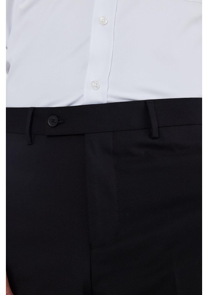Siyah Yan Cep Açık Paça Comfort Fit Esnek Classic Pantolon 1003250907 fırsatları