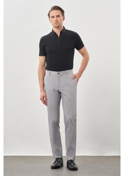 Gri Pamuklu Yandan Cepli Casual Comfort Fit Chino Pantolon 1003245169 fiyatları