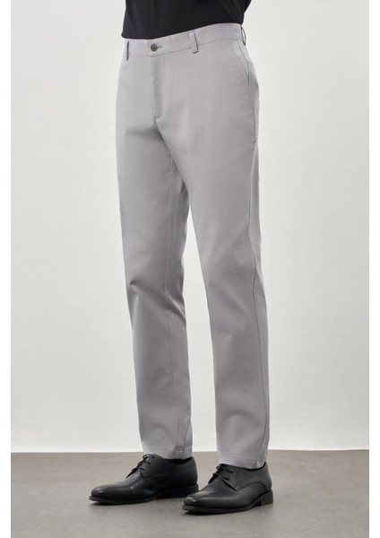 Gri Pamuklu Yandan Cepli Casual Comfort Fit Chino Pantolon 1003245169 modelleri