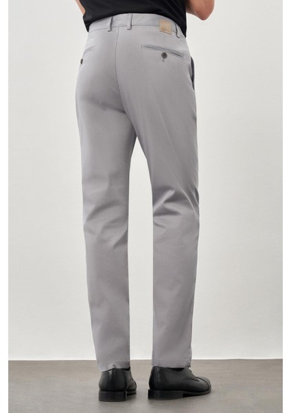 Gri Pamuklu Yandan Cepli Casual Comfort Fit Chino Pantolon 1003245169 fırsatları