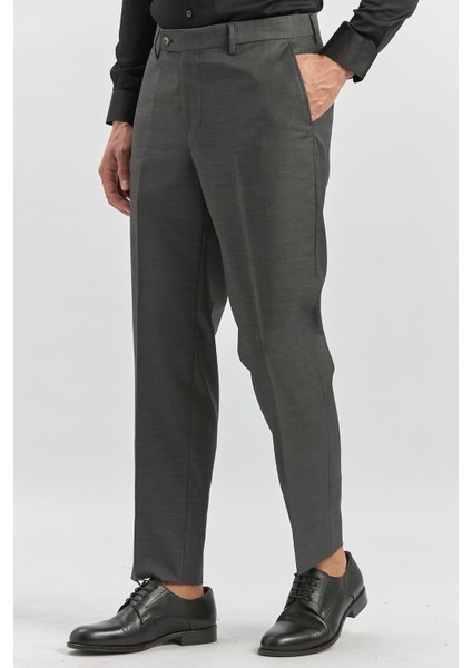 Koyu Antrasit Esnek Yandan Cepli Comfort Fit Classic Pantolon 1003240163 modelleri