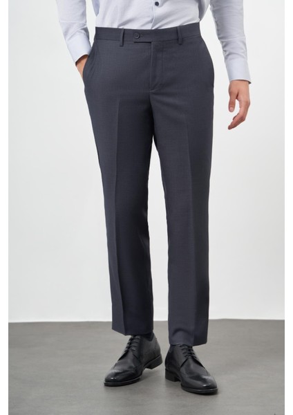 Lacivert Yandan Cepli Comfort Fit Classic Pantolon 1003245157