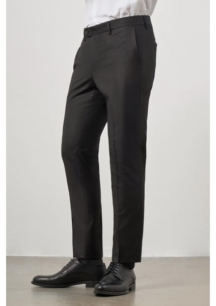 Siyah Yandan Cepli Slim Fit Classic Pantolon 1003245152 fırsatları