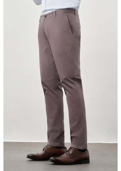 Füme Pamuklu Yandan Cepli Casual Comfort Fit Chino Pantolon 1003245169