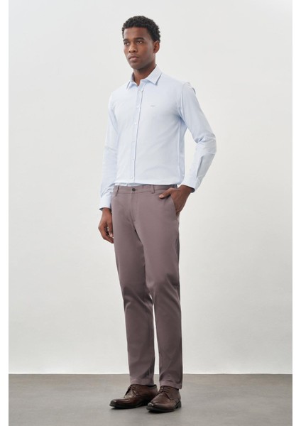 Füme Pamuklu Yandan Cepli Casual Comfort Fit Chino Pantolon 1003245169 modelleri