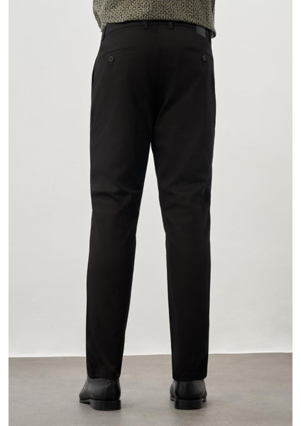 Siyah Pamuklu Yandan Cepli Casual Comfort Fit Chino Pantolon 1003245169 indirimleri