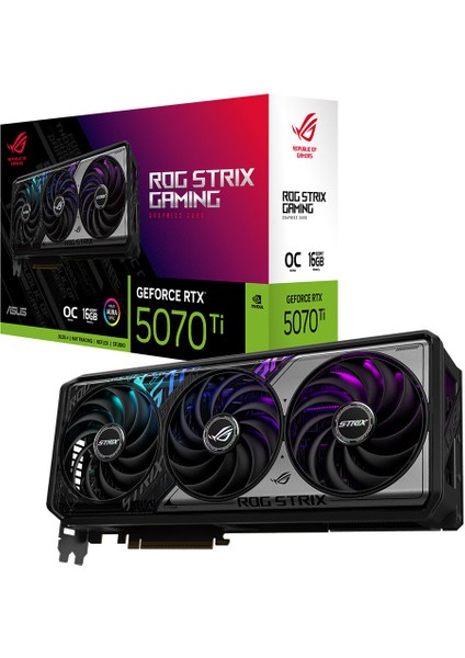 ROG-STRIX-RTX5070TI-O16G-GAMING-NVIDIA-GEFORCE-RTX 5070 TI-16GB GDDR7-256BIT--OC-2XHDMI-3XDP-RGB-DLSS4 Ekran Kartı