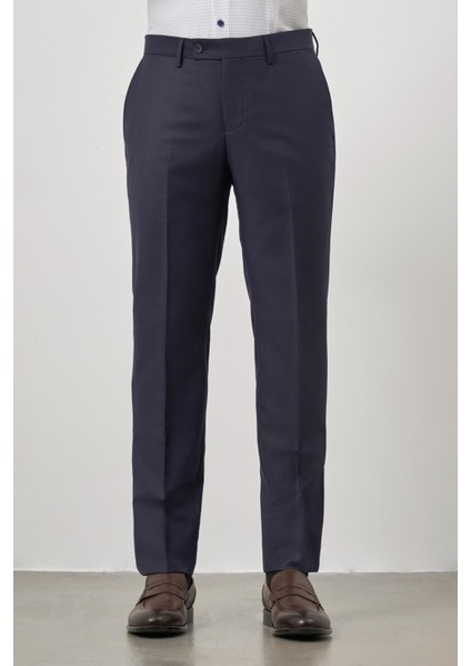 Lacivert Yandan Cepli Slim Fit Classic Pantolon 1003245152