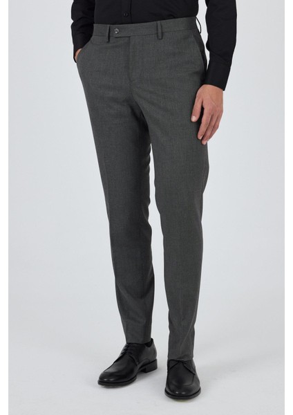 Füme Esnek Yandan Cepli Comfort Fit Classic Pantolon 1003250155