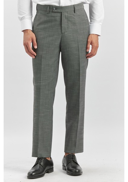 Füme Esnek Yandan Cepli Comfort Fit Classic Pantolon 1003240163