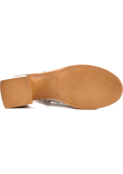 PC-54632 Z Beyaz Hakiki Deri Kadın Sandalet indirimleri