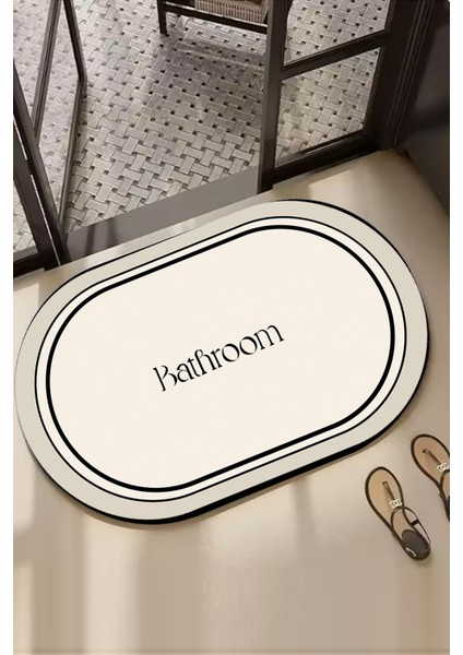 Farbelle 60x100 cm Tekli Banyo Paspas Seti, Kaydırmaz Tabanlı djtbanyo