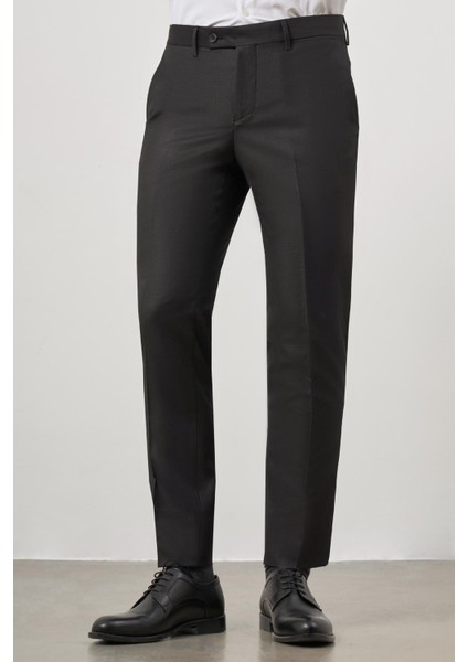 Siyah Yandan Cepli Slim Fit Classic Pantolon 1003245152