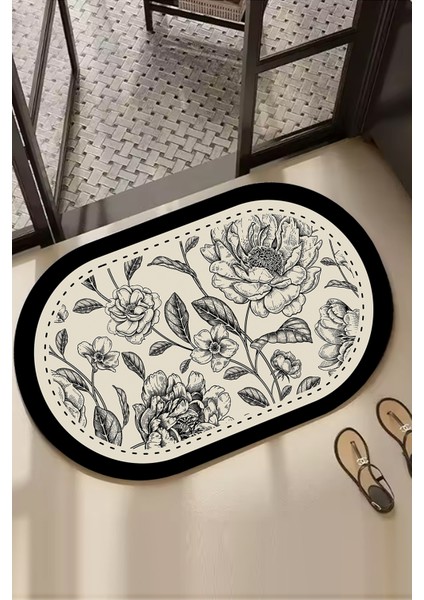 Rasse Tekli 60x100 cm Banyo Paspas Seti, Kaydırmaz Tabanlı djtbanyo