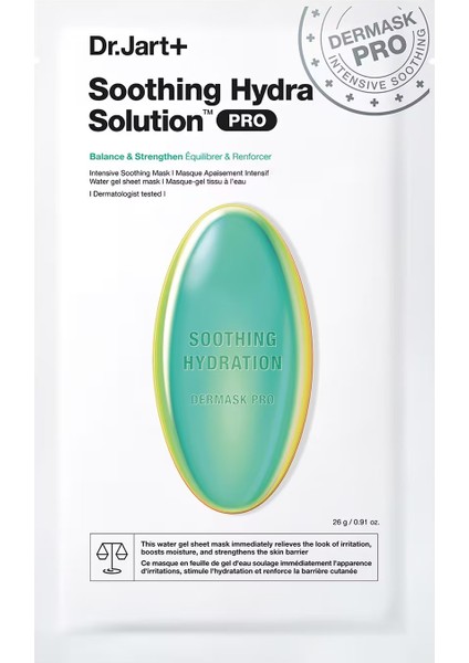 Dermask™ Soothing Hydra Solution Pro - Yatıştırıcı Kumaş Yüz Maskesi 26 G