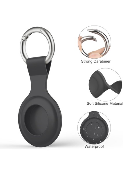 Airtag Uyumlu 4’lü Silikon Kılıf Seti Anahtarlık Halkalı Arkası Kapalı Düşmez fiyatları