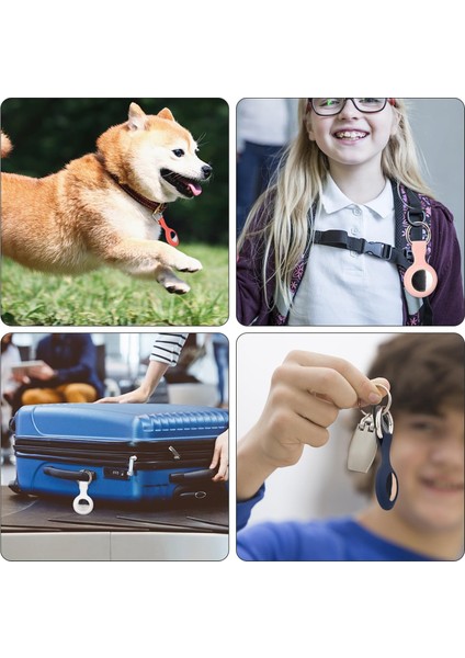 Airtag Uyumlu 4’lü Silikon Kılıf Seti Anahtarlık Halkalı Arkası Kapalı Düşmez indirimleri