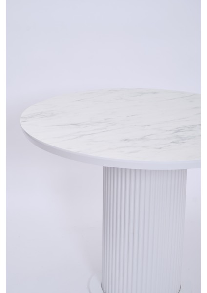 Bohem Yuvarlak Lak Panel Mutfak Masası 100CM