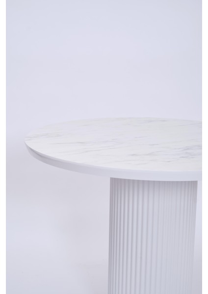 Bohem Yuvarlak Lak Panel Mutfak Masası 100CM