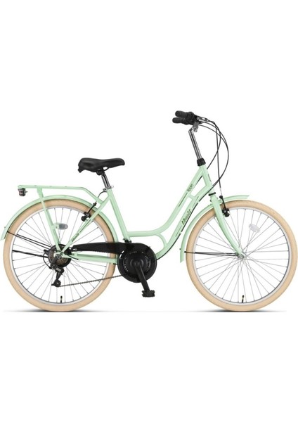 Ümit Stitch - 24 Jant Lady Kadro Şehir Bisikleti - Mint Yeşili