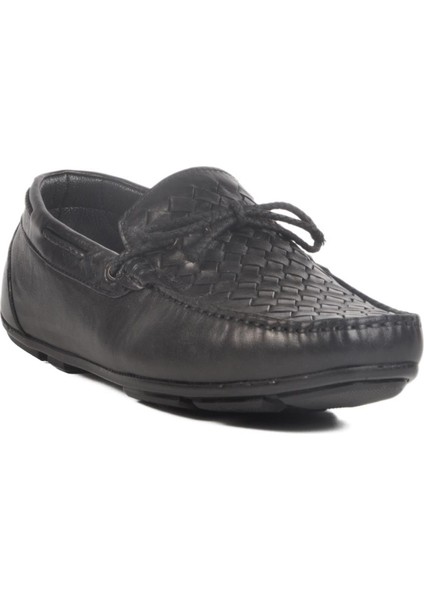 2Y0173SIYAH Hakiki Deri Erkek Loafer