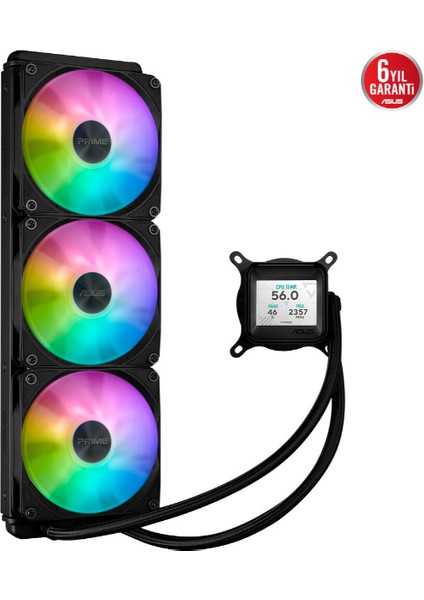 Prıme Lc Argb LCD All-In-One Cpu Sıvı Soğutucu, Yüksek Performanslı Asetek Pompa, Dizi-Zincir Fanlar