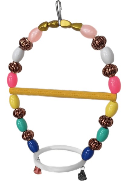 Renkli Boncuklu Oval Hlı Papağan Salıncağı 15 cm-23 cm fırsatları