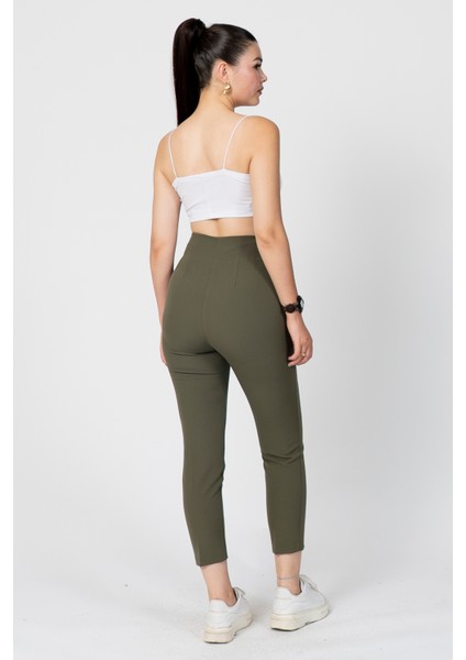 Zr Model Pens Detaylı Yüksek Bel Kumaş Pantolon 30062 fiyatları