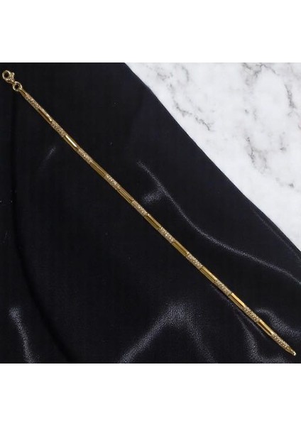 14 Ayar Işıltılı Boru Form Altın Bileklik fiyatları