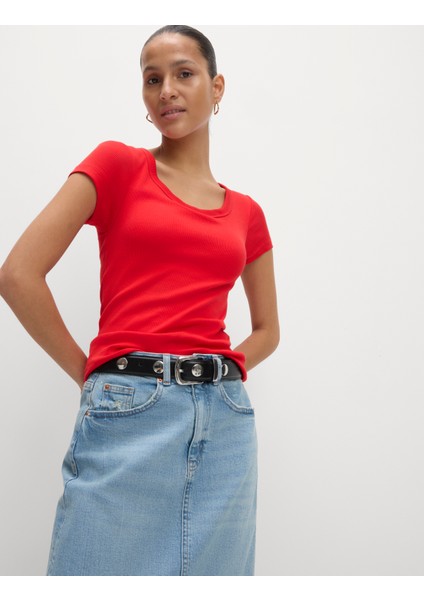 Pamuklu Doku Gizli Sütyen Destekli I T-Shirt modelleri