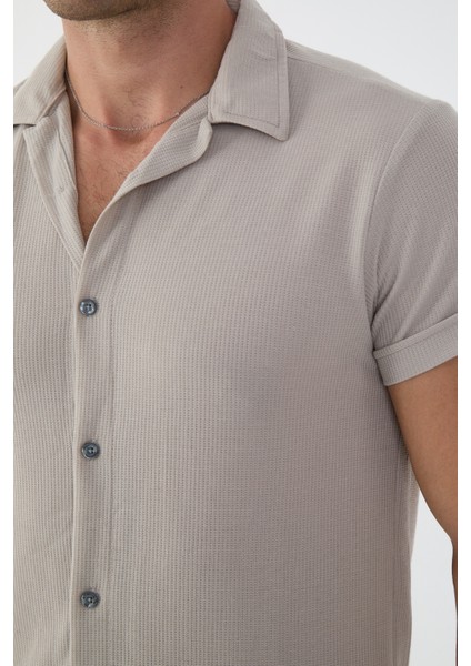 Slim-Fit Waffle Erkek Alt Üst Takım